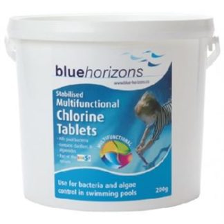 Blue Horizons - Multifunctional 200g Chlorine Tablets 1 X 2 kg Long lasting stabilised clarifier algae inhibitor