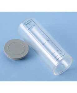 Pool Water Testing - 100ml Plastic Dilution / Shaker Tube c/w Lid 1 X 100 ml