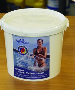 Swimfresh 5Kg Aftershock Combi Tablets - Fast Dissolving Tablet Top Followed By Long Term Slow Dissolving Stabilised Chlorine Disinfection (SFACT5)