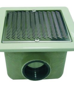 Certikin Main Drain 250 X 250 With 90Mm Connections - 20M³/Hr (0.3M/S)33M³/Hr (0.5M/S) (PMD252/90R)