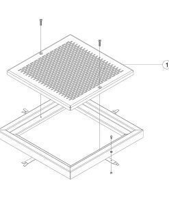 Certikin Main Drain Frame S/S C/C Screws 482 X 482 Pmd (CE02021705)