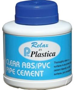 Plastica 1 x 250ml Pipe Cement ABS and PVC C/W Brush