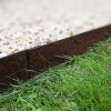 National Heritage Classic garden edging strips 6m: 5x 1.2m lengths High quality 100mm high 3mm thick Rusted steel