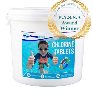 Deep Blue Pro - Multifunctional Mini 20g Chlorine Tablets 5kg Long lasting stabilised clarifier algae inhibitor