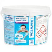 Clearwater CH0041 5 kg Multifunction Chlorine Tablets for Pools and Hot Tubs, White, 250 x 20 g