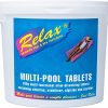 Large 200g Multi Chlorine Tablets 5kg by Relax. Ideal for 12ft+ Pools