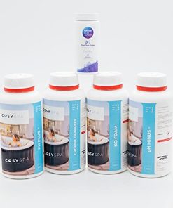 CosySpa Hot Tub Chemicals - Hot Tub Chemical Starter Kit & Cleaning Kit | Hot Tub Test Strips, Bromine Granules, Chemical Floater, Surface Cleaner &