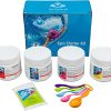 BLUE SPARKLE Chemical Starter Kit for Hot tub Spa Swimming Pool Water Cleaning Treatment Set for Mspa (Includes Chlorine, pH Minus, pH Plus, Foam Rem