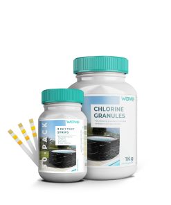 Wave Spa Hot Tub Chlorine Granules (1KG) + 50 Water Test Strips