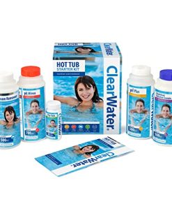 Clearwater CH0018 Lay-Z-Spa Chemical Starter Kit for Hot Tub and Spa Water Treatment (Includes Chlorine, pH Minus, pH Plus, Foam Remover and Test Str
