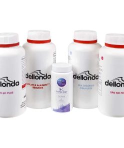 Dellonda Hot Tub/Spa Starter Kit, Chlorine Granules, pH Increaser, Dry Acid, Foam Down & Test Strips