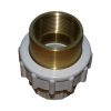 Plastica 1.5in Composite Union P FT White Single
