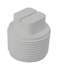 1.5in Plastica White Threaded Plug - Single