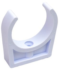 1.5in Plastica White Pipe Clip Pack of 10