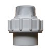 Plastica 1.5in Socket Union MT P 30mm Length White Pack of 5