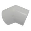 Plastica 2in 45 Deg Elbow P P White Pack of 10