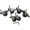 Stainless Steel Castors 43mm End Stands Pack of 6 x4 Braked and x2 Unbraked