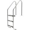 Plastica 43mm 316 Grade Flanged Stainless Steel Standard Ladder with 3 S/S Treads