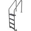 Plastica 43mm 316 Grade Double Flanged Stainless Steel Standard Ladder with 4 S/S Treads