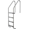 Plastica 43mm 316 Grade Flanged Stainless Steel Standard Ladder with 4 S/S Treads