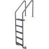 Plastica 43mm 316 Grade Double Flanged Stainless Steel Standard Ladder with 5 S/S Treads