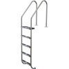 Plastica 43mm 316 Grade Flanged Stainless Steel Standard Ladder with 5 S/S Treads