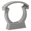 4in Grey PVC Pipe Clip with Safety Clip