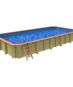 Plastica Chelsea Wooden Pool Package with Argonaut/Endurance Filtration With PLAIN liner