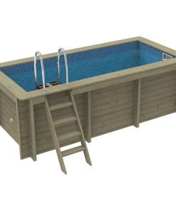 Plastica Nazca 4m x 2m Wooden Pool Package with Argonaut/Endurance Filtration With PLAIN liner