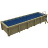 Plastica Nazca 8m x 2m Wooden Pool Package with Argonaut/Endurance Filtration With Patterned liner