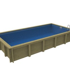 Plastica Nazca 8m x 4m Wooden Pool Package with Argonaut/Endurance Filtration & SwimMaster Counter Current With Patterned liner