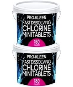 Pro-Kleen 2.7g x2 Stabilised Fast Dissolving Mini Chlorine Tablets - Sanitises and Disinfects Hot Tubs, Spas and Small Pools