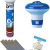 SUDS-ONLINE Small Dispenser with 10 Multifunctional Chlorine Tablets 20g + Test Strips