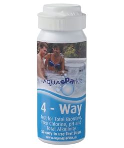 AquaSPArkle - 4-Way Chlorine/Bromine Test Strips 1 X 50 Strips Chlorine Bromine PH TA