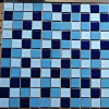 Deep Blue Ceramic Mosaic Sky Blue + Cobalt Blue Tiles - 25x25mm for Concrete Pools