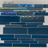 Deep Blue Crystal Mosaic Blue Tiles - Mixed size mosaic 15or23x50or100mm for Concrete Pools, 304x304mm Sheet