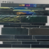 Deep Blue Crystal Mosaic Dark Tiles - Mixed size mosaic 15or23x50or100mm for Concrete Pools, 304x304mm Sheet