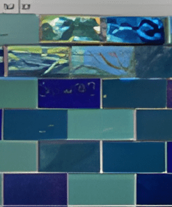 Deep Blue Crystal Mosaic Mixed Tiles - 23.5x23.5mm for Concrete Pools, 304x304mm Sheet