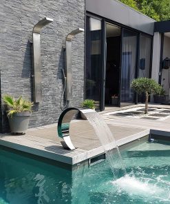 Deep Blue Pro Stainless Steel Pool Waterfall Corvus 700x400mm, 304 Steel