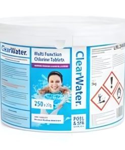 Clearwater CH0041 5 kg Multifunction Chlorine Tablets, 4-in-1 Dispenser Tablets (Sanitiser, Stabiliser, Algaecide and Clarifier) for Pools and Hot