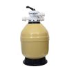 Deep Blue Gel Coat Side Mount Sand Filter 650mm Large Pool Maintenance with Resin