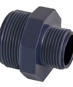 Certikin Grey PVC Hexagon Reducer Nipple GP112034RN | Size 1½ inch x ¾ inch
