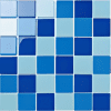 Deep Blue Glass Mosaic Carina Tiles - 48x48mm for Concrete Pools, 300x300mm Sheet