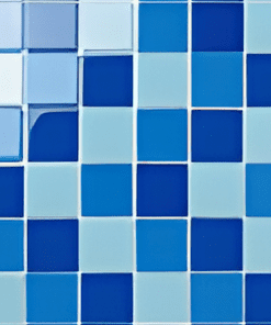 Deep Blue Glass Mosaic Carina Tiles - 48x48mm for Concrete Pools, 300x300mm Sheet