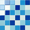 Deep Blue Glass Mosaic Cepheus Tiles - 48x48mm for Concrete Pools, 300x300mm Sheet