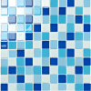 Deep Blue Glass Mosaic Octans Tiles - 25x25mm for Concrete Pools, 300x300mm Sheet