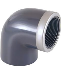 Certikin SPX06320090RFT | Size 63 x 2 inch Grey PVC Pipe & Fittings - Metric > Grey 90 degree Reinforced Elbow