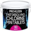 Pro-Kleen 2.7g Stabilised Fast Dissolving Mini Chlorine Tablets - Sanitises and Disinfects Hot Tubs, Spas and Small Pools