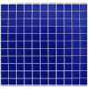 Deep Blue Ceramic Mosaic Dark Cobalt Blue Tiles - 25x25mm for Concrete Pools, 300x300mm Sheet