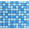 Deep Blue Ceramic Mosaic Sky Blue Three-Color Spell Tiles - 25x25mm for Concrete Pools